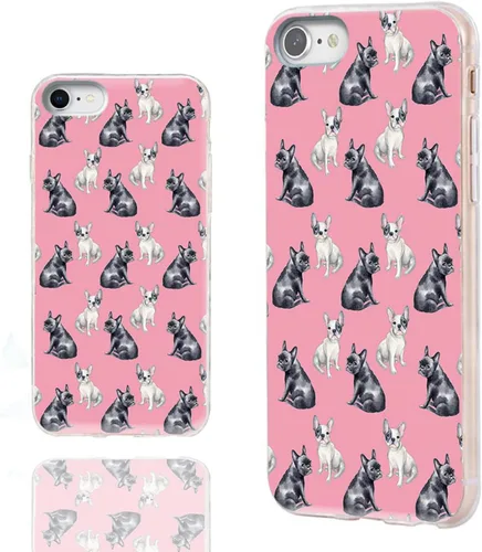 Vista 10 de Funda protectora delgada de goma TPU suave para iPhone SE 2022/2020/8/7/6S/6, funda protectora de goma TPU suave, lindo perro corgi de dibujos Un