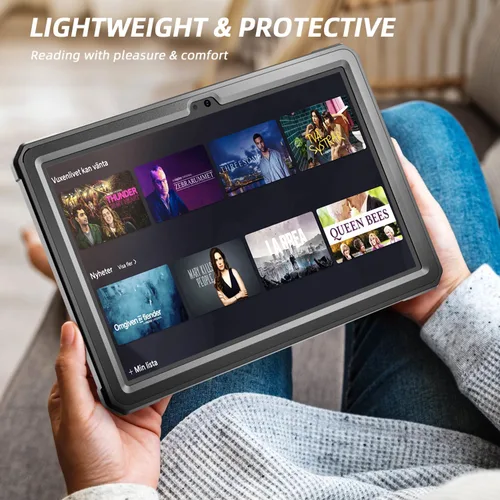 Vista 7 de Funda para tablet Amazon Fire HD 10 y Fire HD 10 Kids Pro (solo 13ª generación, versión 2023), DJ&RPPQ con protección completa, resistente
