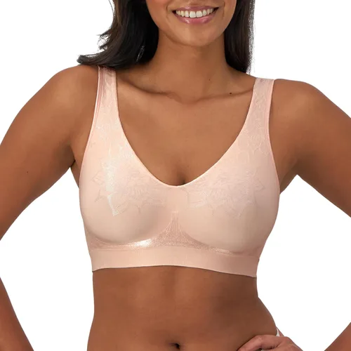 Vista 15 de Bali Sostén sin varillas para mujer, Comfort Revolution - Sostén sin costuras estilo camiseta para mujer, ComfortFlex Fit Almendra Az
