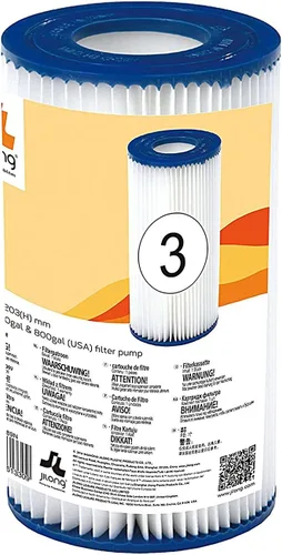 Vista 2 de JLeisure Avenli 290589 - Cartucho de filtro de repuesto para piscinas Jilong e Intex de 530, 800 y 1,000 galones (paquete de 4)