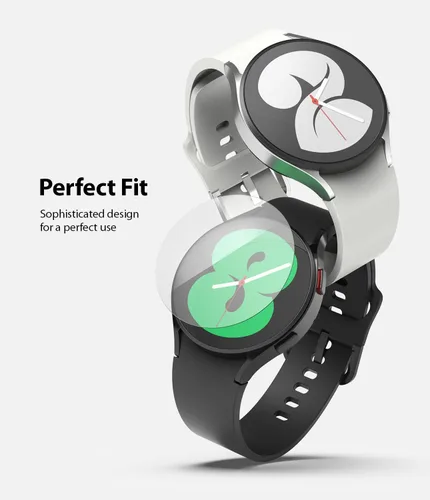 Vista 8 de Ringke Vidrio [Paquete de 4] Compatible con Samsung Galaxy Watch 4 Protector de pantalla (1.732 pulgadas), dureza 9H, antiarañazos, cubierta