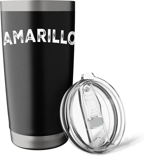 Vista 5 de Vaso aislado de acero inoxidable Amarillo