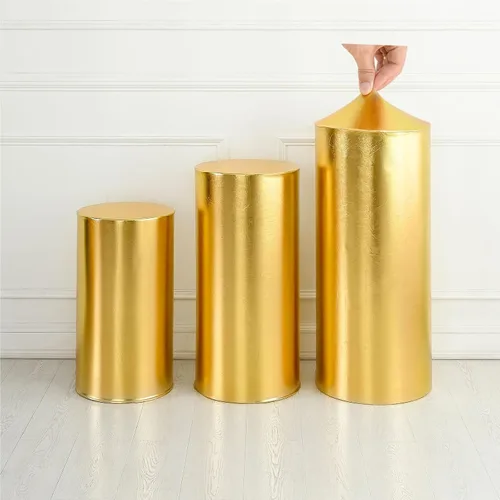Vista 9 de Cubiertas redondas para soporte de cilindro para fiestas, cubiertas elásticas bronceadoras para pedestal, cubierta de cilindro de zócalo, 3