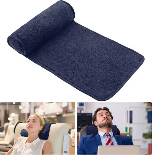 Vista 8 de Weysat Almohada para Cuello y Cabeza para Silla Reclinable Antideslizante de Forro Polar Ajustable Soporte de Rollo para Cuello Almohada