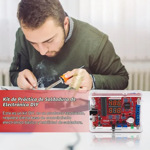 Vista 5 de MiOYOOW Kit de Práctica de Soldadura, Kit de Generador de Señal Ajustable PWM DIY, Probador de Voltaje y Corriente, Kit de Proyecto Electrónico, Kit