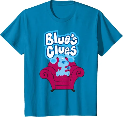 Vista 39 de Camiseta Blue's Clues On Red Sofa Negro