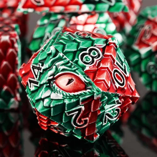 Vista 14 de 1 dado de metal D20 DND – Dados poliédricos gigantes metálicos de 20 caras, dados grandes de 1.378 in de ojo de dragón para juego de mesa