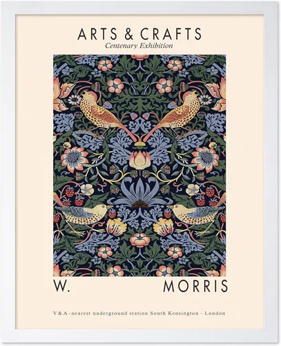 Vista 22 de Poster Master Impresión Vintage del Ladrón de Fresas - Póster Retro de William Morris - Arte de Patrón Floral - Regalo para Hombres y Mujeres
