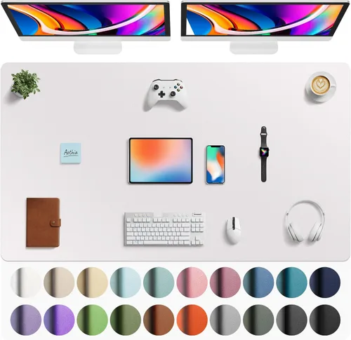 Vista 115 de Aothia - Protector de escritorio de cuero sintético grande, base antideslizante para mouse y superficie para escribir, impermeable, fácil de Agua
