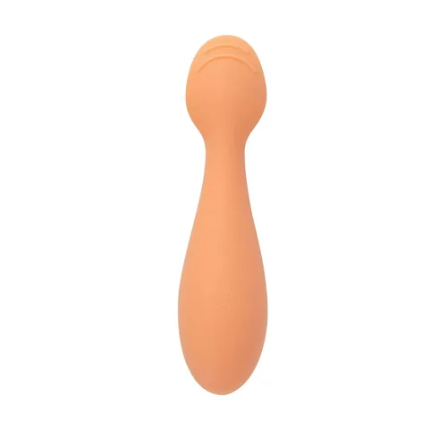 Vista 7 de Nuby Mini cucharas de silicona – (paquete de 2) cucharas de destete para bebés – 4+ meses – naranja