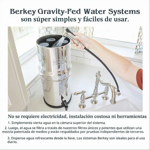 Vista 3 de Berkey Authentic Black Berkey Elementos de purificación - Filtros de repuesto para purificador de agua Berkey (paquete de 2)