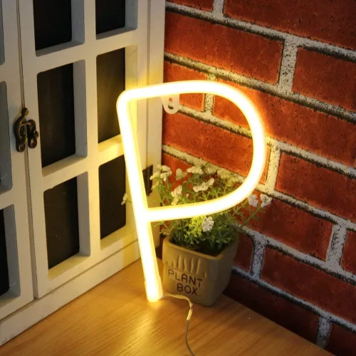 Vista 106 de Ulalaza Letrero de luz LED en blanco y negro, 2 letras AA alimentadas por batería para boda, fiesta de cumpleaños, lámpara de Navidad, luz nocturna