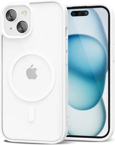 Vista 52 de oakxco Funda magnética transparente compatible con Magsafe, bonita funda delgada y transparente de poliuretano termoplástico no amarillenta, carcasa