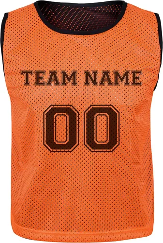 Vista 4 de Athllete Diseña tu propio chaleco de ScrimmageReversible PinniesTeam Practice Jerseys Top Tank con bolsa de transporte gratuita.