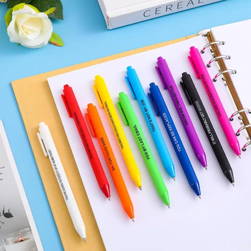 Vista 3 de Epakh 50 bolígrafos divertidos a granel, suministros de oficina divertidos bolígrafos con frases inspiradoras, citas motivacionales, regalo novedoso