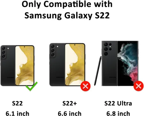 Vista 2 de DEFBSC Compatible con Samsung Galaxy S22, funda de corazón con borde galvanizado, protección completa de la cámara, esquinas reforzadas elevadas