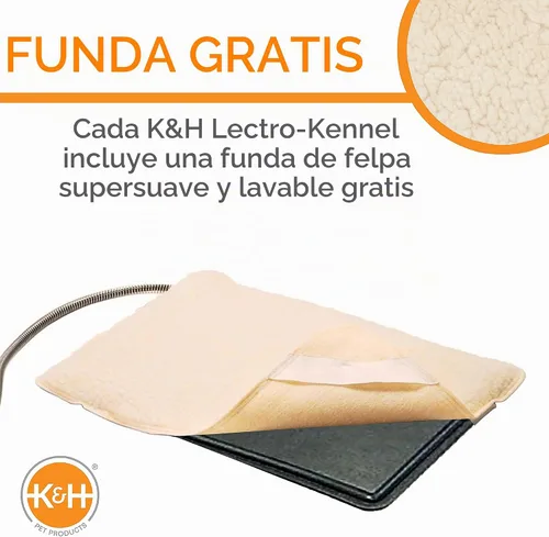 Vista 4 de K&H - Almohadilla calefactora para perros Lectro-Kennel, lista de seguridad