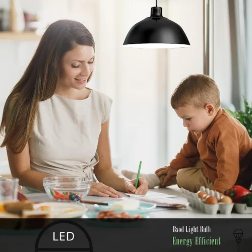 Vista 3 de BSOD Bombillas recargables con control remoto, bombillas LED E26 de luz cálida, bombillas de batería USB, bombillas regulables de emergencia