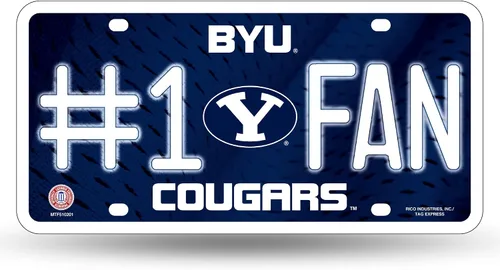 Vista 22 de Rico Industries NCAA - Placa de matrícula metálica unisex para adultos #1
