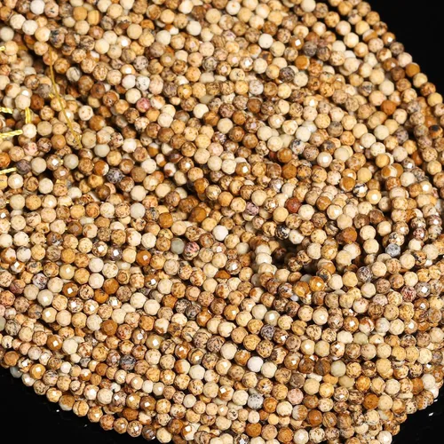 Vista 55 de 180 piezas 2mm Cuentas de piedras preciosas de turquesa africana natural facetada redonda suelta para hacer joyas