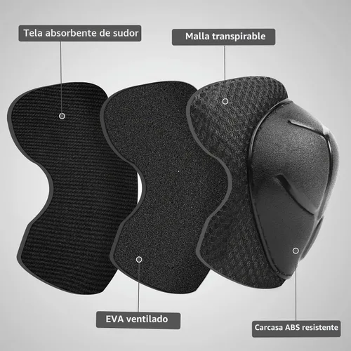 Vista 3 de KUYOU Rodilleras para Niños Coderas Protectores Equipo de Protección Conjunto Equipo de Seguridad para Patines de Ruedas Ciclismo Bicicleta BMX Negro