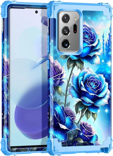 Vista 10 de Miqala Funda para Galaxy S9, brilla en la oscuridad, tres capas, resistente, a prueba de golpes, protección de cuerpo completo, parachoques