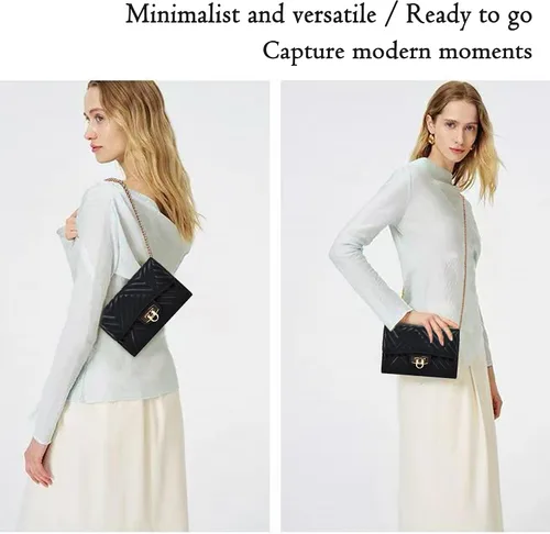 Vista 4 de Elegante bolso cruzado pequeño para mujer, bolso compacto para teléfono y cartera, ligero y perfecto para el trabajo, viajes o salidas casuales