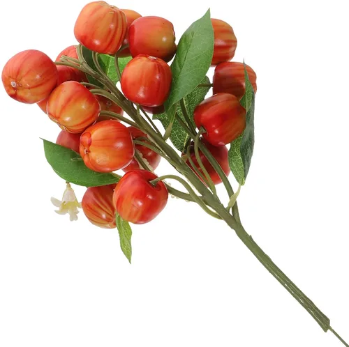 Vista 9 de MAGICLULU Ramo de flores artificiales de manzanas para decoración del hogar, 1 Uds Apple