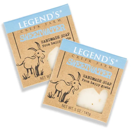 Vista 19 de Legend's Creek Farm Goat Milk Soap - Barra de jabón hidratante limpiadora para manos y cuerpo, espuma cremosa de 5 onzas, jabón natural nutritivo