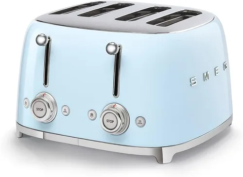 Vista 16 de Smeg Tostadora de 4 Rebanadas Estilo Retro Estético de los 50, 6 Preajustes, Ranuras Extra Anchas, Negro TSF03BLUS