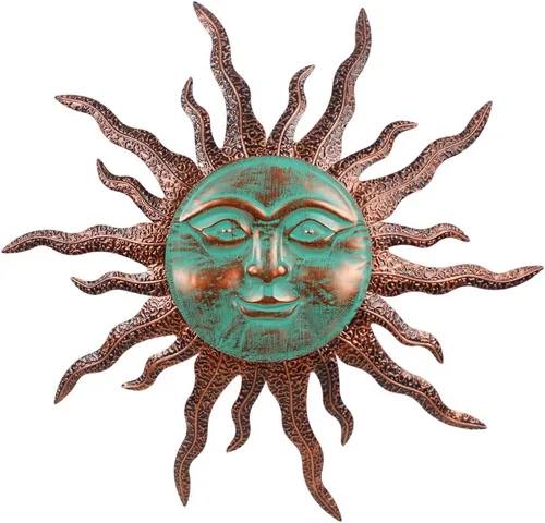 Vista 16 de VEWOGARDEN Arte Decorativo de Pared de Sol de Metal de 13 pulgadas para Colgar en Interiores y Exteriores, Hogar, Jardín, Regalos de Navidad