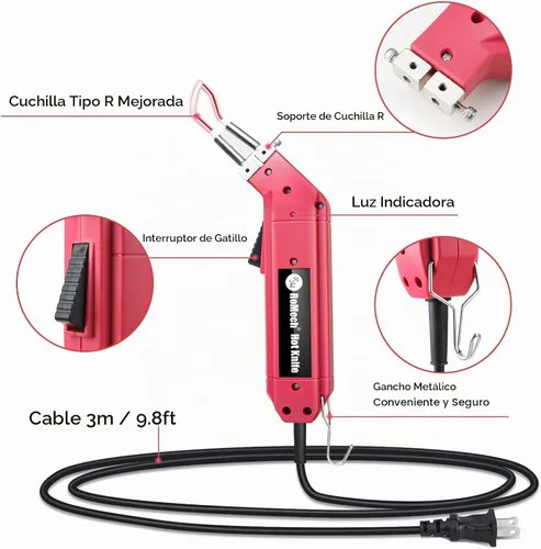 Vista 3 de ROMECH cortador caliente de la tela del cuchillo 60W, equipo eléctrico