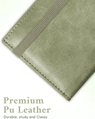 Vista 5 de Zreal Funda para chequera con función de bloqueo RFID para hombres y mujeres, verde ( Aloe Green ), Elegante