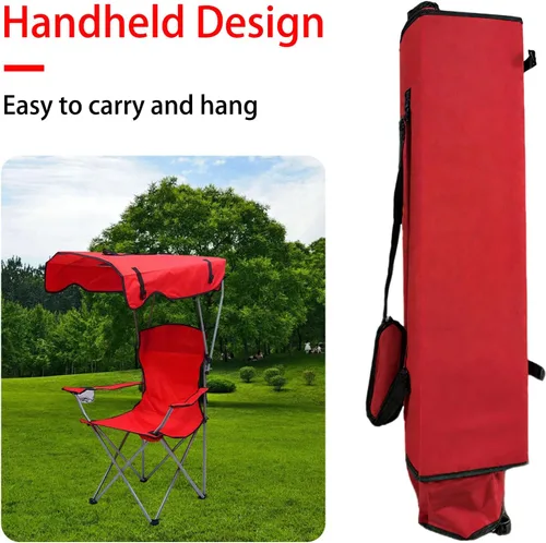 Vista 2 de Camping Folding Chair with Canopy Outdoor Portable Beach Canopy Outdoor Fishing Portable Sun Shade Folding Oxford Fabric Black 50 * 50 * 90/120CM