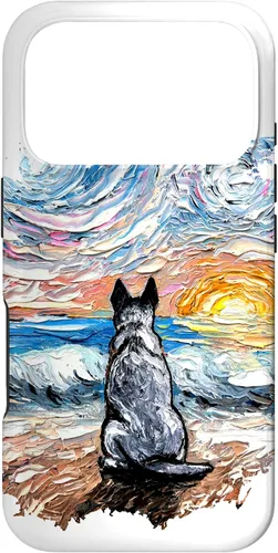 Vista 30 de Blue Heeler Starry Night Artwork Cattle Dog Lover Gift Case for iPhone 17