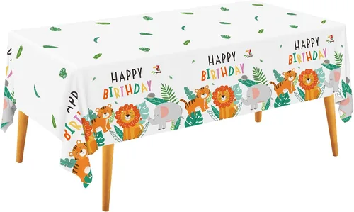 Vista 10 de Suministros para fiesta tropical Luau de flamencos, mantel desechable de plástico impermeable para decoraciones de fiesta de playa hawaiana, 3