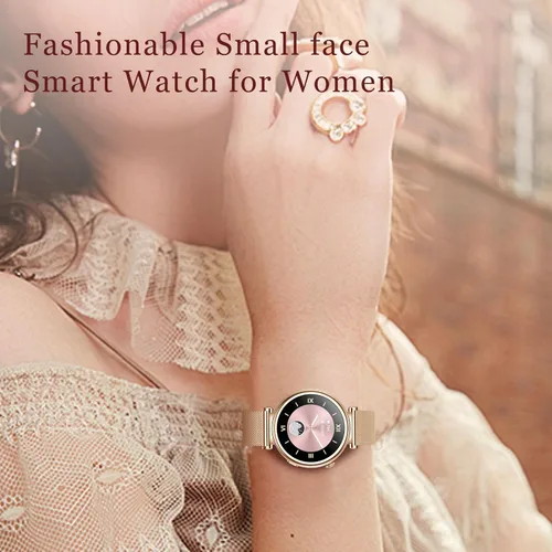 Vista 7 de Relojes inteligentes para mujer, reloj HD de 1.83 y 1.27 pulgadas con llamadas y mensajes/frecuencia cardíaca/sueño/ciclo femenino, reloj