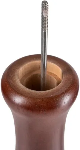 Vista 5 de Soro Essentials - Molinillo de pimienta de madera de 18 pulgadas con acabado de nogal. Molinillo de sal de pimienta. El mejor molinillo de sal