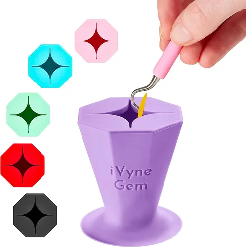 Vista 12 de iVyne Gem - Colector de desechos de vinilo con succión y soporte para herramientas de deshierbe para vinilo (negro)