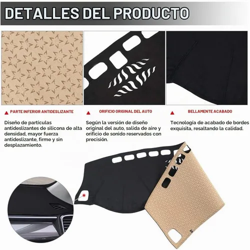Vista 6 de CARTIST Cubierta de salpicadero de franela para Kia Sportage 2017-2022 Cubierta de salpicadero antideslizante Alfombrilla de salpicadero Protector