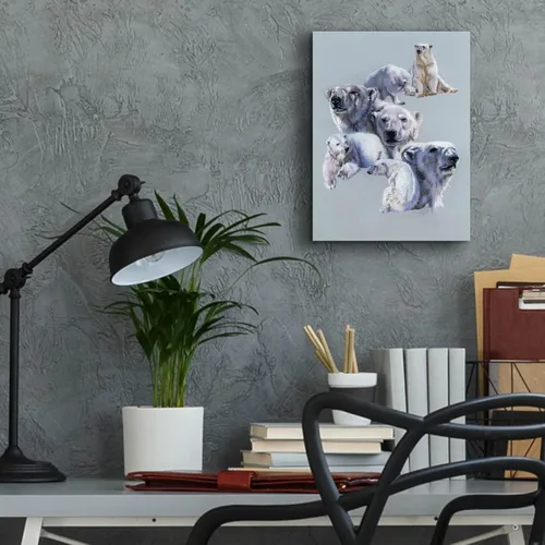 Vista 7 de Epic Art 'Arctic King' de Barbara Keith, arte de pared de vidrio acrílico, 12 x 16 pulgadas