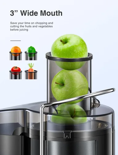 Vista 3 de QCen 800W Juicer Machine Metallic Black y Electric Citrus Juicer Exprimidor Paquete