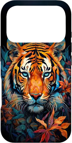 Vista 30 de Watercolor Tiger Face Design Wild Animal Big Cat Tiger Case for iPhone 17