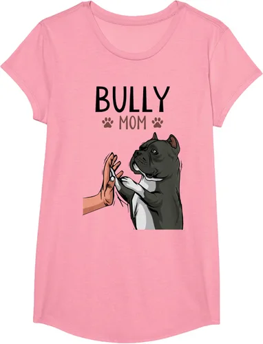 Vista 71 de American Bully Mom Cute Dog Mama Camiseta divertida para mujer, Blanco, S