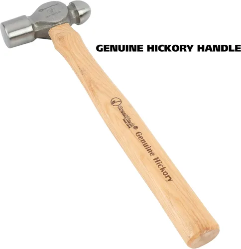 Vista 4 de GreatNeck BP24 Martillo de Bola, 24 Oz. Martillo de Acero Forjado en Caída con Mango de Madera de Nogal Autentico Equilibrado con Precisión