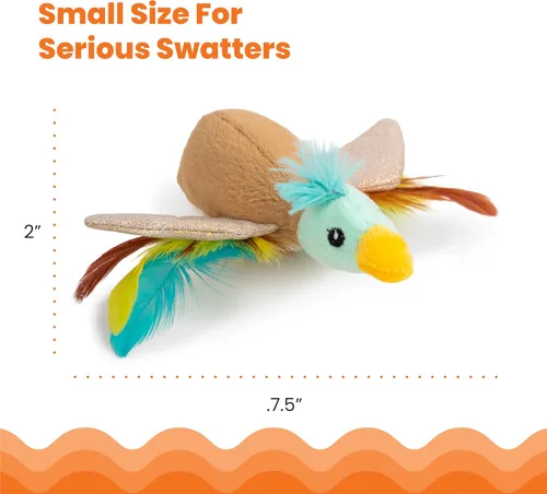 Vista 6 de Catstages Flapperz Pato de Peluche Juguete Interactivo con Hierba Gatera para Gatos
