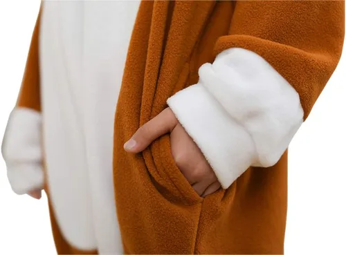Vista 7 de Pijama unisex de una pieza para niños, disfraz de animal para cosplay de Navidad, Halloween