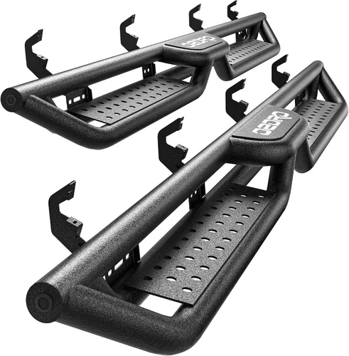 Vista 10 de OEDRO Estribos compatibles con Dodge Ram 1500 Crew Cab 2009-2018, RAM 1500 Classic 2019-2024, RAM 2500/3500 2010-2026, dos escalones laterales de 6