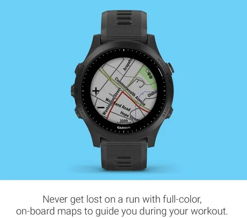 Vista 6 de Garmin Forerunner 945, Reloj inteligente GPS de calidad prémium para correr/triatlón con música, negro - 010-02063-00