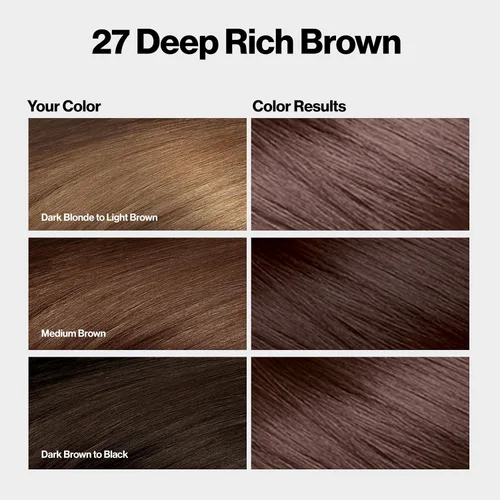 Vista 2 de Revlon ColorSilk con Complejo de Reparación de Enlaces, Tinte Permanente para el Cabello Marrón, 100% Cobertura de las Canas, Tinte para el Cabello